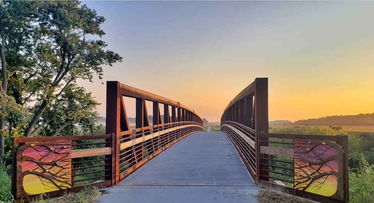 "Goldfinch Gates" at sunrise